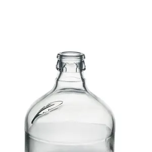 Bouteille de spiritueux transparente 1000ml 750ml, emballage de Berlin, bouteille de Vodka en verre rond Boston personnalisé