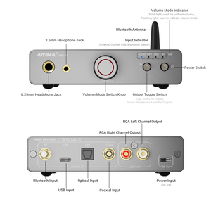 <span class=keywords><strong>AIYIMA</strong></span> DAC-A7 HIFI 耳机放大器 ES9038Q2M 音频 USB 解码器前置放大器，适用于 5.4 3.5/6.35mm 耳机有源扬声器 - Product Image 2