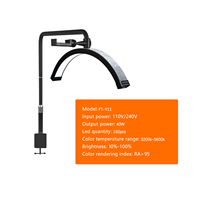 Lampu Meja Kuku LED 25 inci E26 Clip-on, Lampu Manikur Modern Kontrol Sentuh, CRI 95 Tinggi, Lampu Meja Salon Kecantikan dari Aluminium Alloy