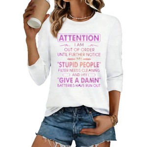 เสื้อยืดผู้หญิงแขนสามส่วนพิมพ์ลายสีเขียวทหาร Edgy Vibe Cross Border Fashion SMLXLXXL - Product Image 5
