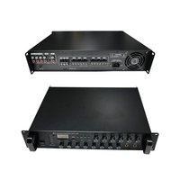 Amplificateur de sonorisation 6 zones à montage en rack avec contrôle de volume indépendant, entrées USB/AUX/MIC et lecteur MP3 intégré pour écoles/centres commerciaux
