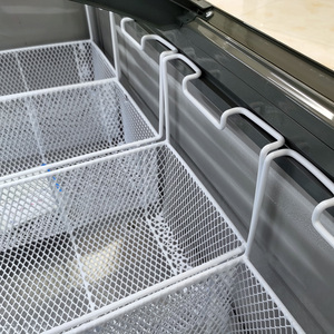 이중 온도 유리문이있는 슈퍼마켓 상업용 직립 냉동고 야채 및 과일 디스플레이 쿨러 - Product Image 6