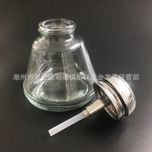 Botella de vidrio con bomba de 180 ml para dispensar removedor de esmalte de uñas, líquidos y solventes resistentes a la corrosión. - Product Image 4