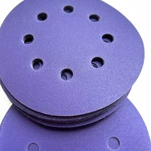 Hochwertiges 8-Loch-Klettpapier mit Klett verschluss 5 ''Klett verschluss 125mm Schleif poliers cheibe OEM anpassbar - Product Image 3
