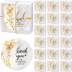 Recuerdos de Boda para Invitados, Imán de Resina de Cristal para Refrigerador, <span class=keywords><strong>Regalos</strong></span> con Flores Secas para Boda, Compromiso, Baby Shower - Product Image 2