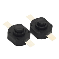 Interrupteur Tactile Noir 3A 30V à Câble Long ou Court, 2 Broches, Auto-Bloquant, SMD, pour Lampe Torche LED et Appareils Électroménagers, Certifié CE RoHS