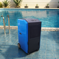 TOJJE 150L/D Deshumidificador de empuje manual de alta eficiencia Uso industrial comercial para piscina Almacén Sótano Taller