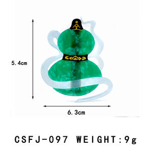 CANYUAN diseño personalizado 6,3 cm patrón de nube verde calabaza acetato horquilla estilo chino empalme creativo señoras garra Clip - Product Image 2