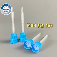 MBH 3.2-16S Sulzer Mixpac Glue Static Helical Mixer Blue Joint Aplikasi Gigi Pemotongan Injeksi Tabung PP Ujung Nosel Pencampur