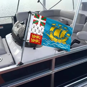 Bandera marina pequeña de Saint Pierre y <span class=keywords><strong>Miquelon</strong></span>, colores brillantes, con 2 ojales de latón - Product Image 1