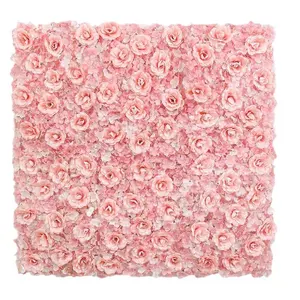 उच्च गुणवत्ता वाले बायोनिक फूल बोर्ड कस्टम कृत्रिम गुलाब की दीवार, विवाह उत्सव सजावट मंच पृष्ठभूमि फूल की दीवार