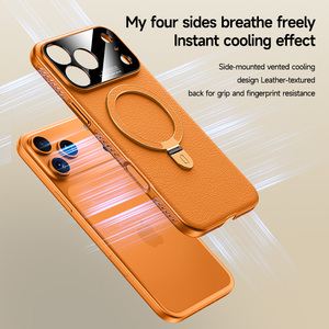Étui <span class=keywords><strong>de</strong></span> téléphone portable en cuir avec <span class=keywords><strong>protection</strong></span> d'objectif <span class=keywords><strong>de</strong></span> grande fenêtre et chargement magnétique sans fil pour <span class=keywords><strong>iPhone</strong></span> 17 Pro Max 16 15 14 Plus 13 12 <span class=keywords><strong>11</strong></span> - Product Image 1
