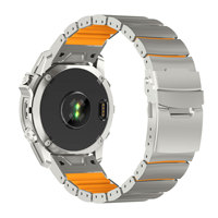 Bracelets de montre en silicone titane étanches élégants et polyvalents pour montres de sport Garmin Fenix 8 51 mm