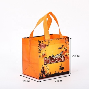 Custom Halloween <b>Christmas</b> Laminated Non Woven Tote <b>Bag</b> Grocery Shopping Halloween <b>Christmas</b> <b>Gift</b> <b>Bag</b> B-6034 - Product Image 2
