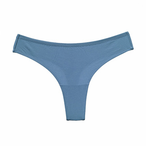 Culottes string sexy pour femmes, coupe haute, multicolores, en tricot uni Spandex/Nylon, antibactériennes, sans coutures, effet push-up - Product Image 5