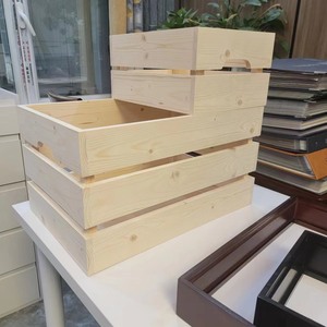 Caja de Almacenamiento de Madera Maciza de Estilo Nórdico, Rectangular, Color Natural, Organizador de Oficina, Tipo Vertical BH 005 Shandong - Product Image 1