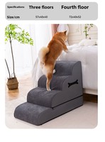 Luxuriöse Moderne Klassische Abgerundete Haustiertreppen Rutschfeste Stufen für Kleine Hunde Zugang zu Wohnzimmer Küche Sofa Bett Abnehmbar Waschbar Schwamm