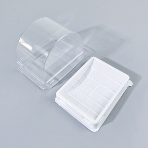 ฝาพลาสติก PET แบบใช้แล้วทิ้งสำหรับขนาดเล็กกล่องอาหารกลางวันบรรจุภัณฑ์ขนมอบเค้กขนมอบเบเกอรี่วัสดุเกรดอาหาร - Product Image 1