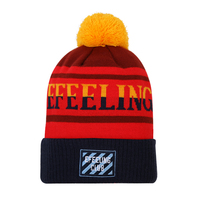 Gorros de Punto Personalizados al por Mayor con Logotipo, Diseño Color Block, Jacquard, Pompones y Bordado