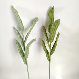 Tricot Chanceux Bambou <span class=keywords><strong>Dracaena</strong></span> Préservé Crochet Feuilles Feuille Saint Valentin Fête Des Mères Cadeaux Laine Crochet Bouquet De Fleurs - Product Image 6