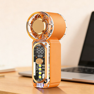 Mini Portable Fan With Digital Display Foldable USB Rechargeable Brushless Motor Long Battery Life For Outdoor Students - Product Image 2