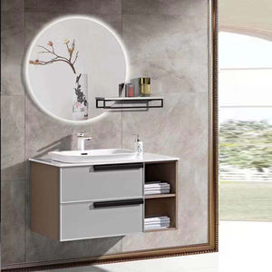 Rias Kamar Mandi Pvc Berkualitas Tinggi Terpasang Di Dinding dengan Rak - Product Image 2