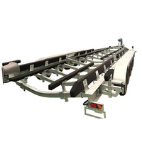 Remorque utilitaire galvanisée à chaud 13m Remorques pour embarcations nautiques Remorque hydraulique à cinq essieux en bois