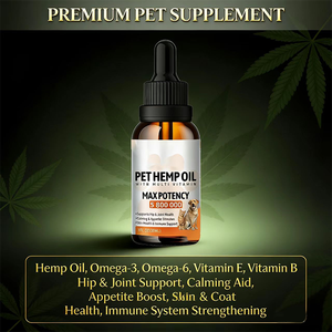 Gouttes Multivitaminées Sédatives pour Animaux de Compagnie à l'Huile de Chanvre – Soutien Articulaire, Santé Cutanée, Soutien Immunitaire – Supplément Liquide Oral pour Chats - Product Image 4