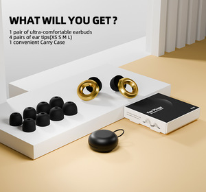 سدادات أذن سيليكون عازلة للضوضاء مع علبة، سدادات أذن مخصصة عالية الجودة للنوم وتقليل الضوضاء - Product Image 1