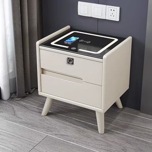 <span class=keywords><strong>Table</strong></span> <span class=keywords><strong>de</strong></span> <span class=keywords><strong>Chevet</strong></span> Intelligente Haute Qualité, Style Nordique, Multifonctionnelle, à Double Tiroir, avec Haut-parleurs, pour Chambre à Coucher – Vente en Gros - Product Image 5
