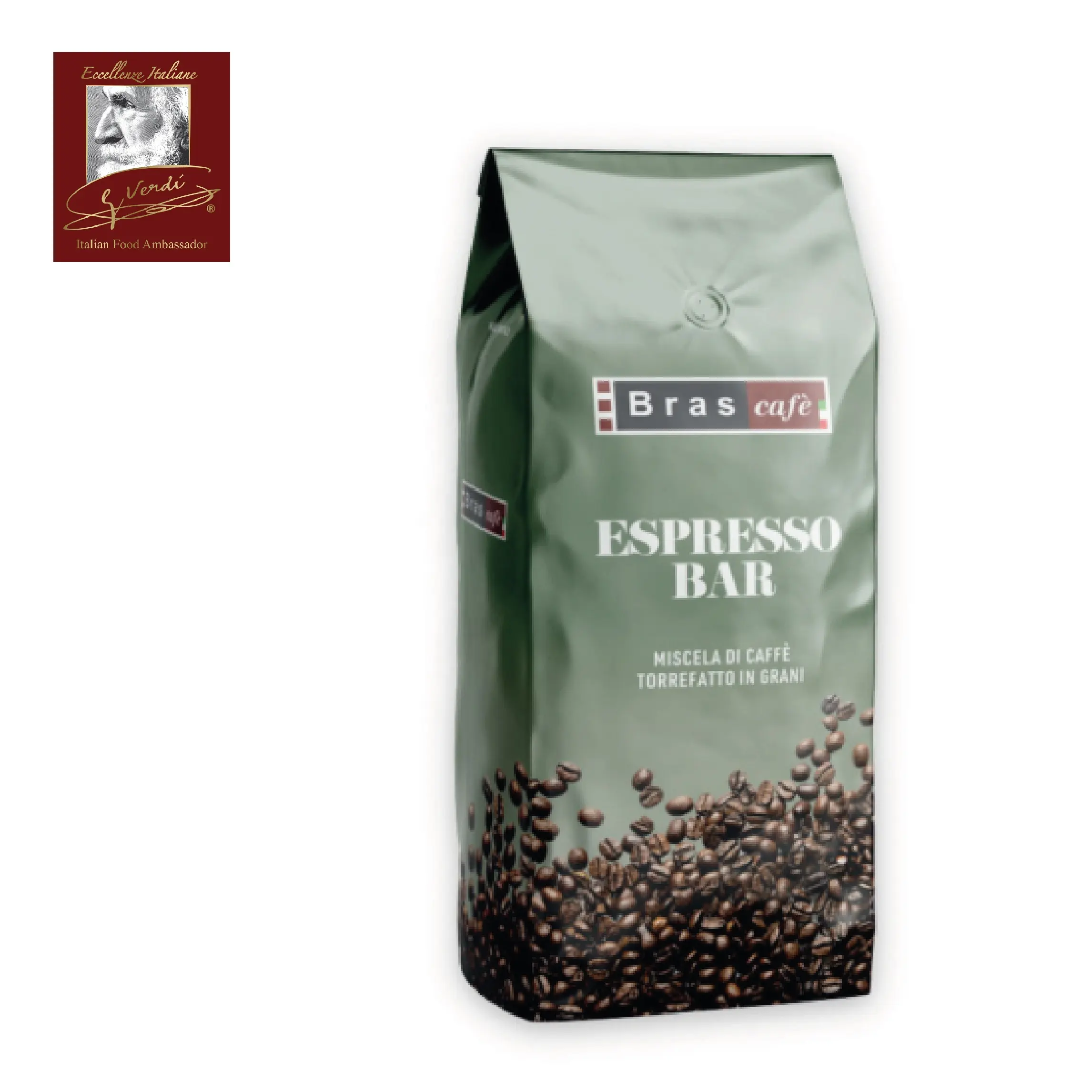 Bolsa de café de mezcla fuerte, Espresso Giuseppe Verdi, selección de café, mezcla de café, 1Kg