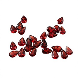Grenat naturel du Mozambique de haute qualité, taille poire 5x8mm-7x10mm, pierres précieuses facettées en vrac, pierres rouges taillées en gros pour la fabrication de bijoux - Product Image 1