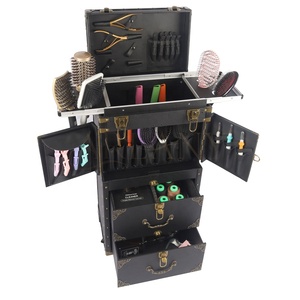 Carrito de Peluquería con Ruedas, Maleta de Maquillaje Rodante, Maleta de Barbero, Maleta de Viaje para Estilistas - Product Image 1