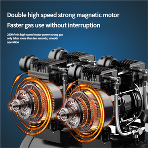 工业50L 4HP无油空气压缩机，带2个电机220V交流电源优质活塞便携式风冷待售 - Product Image 4