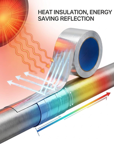 Ruban d'étanchéité et d'isolation pour CVC, ruban adhésif en aluminium haute adhérence pour la réparation des conduits, le contrôle des fuites d'air et l'efficacité thermique - Product Image 5