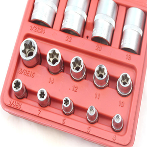 Juego de 14 Puntas de Atornillar Torx en Forma de Estrella, de Acero al Cromo Vanadio, con Estuche Rígido, Juego de Herramientas Manuales - Product Image 6
