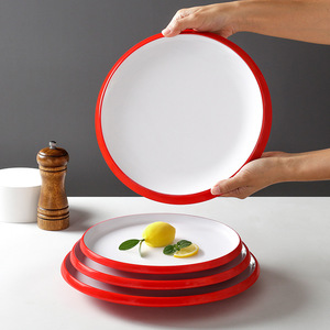 Xiangyuan <b>melamine</b> tableware <b>plates</b>, commercial restaurant/hotel round <b>plates</b>, imitation porcelain <b>plates</b>, stir-fry <b>plates</b>, - Product Image 1