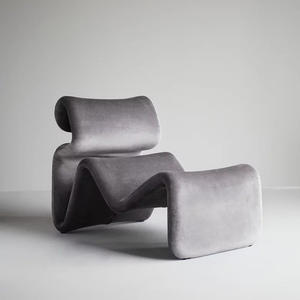 Designer Abstract Lines Fold and Etcetera Bend Bendy Lounge Chair Chaise longue en fibre de verre profilée - Product Image 3