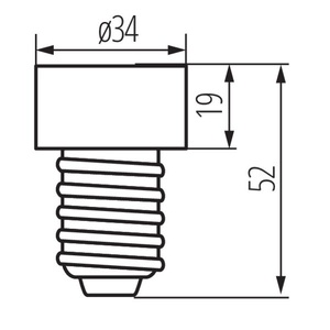 Adaptateur de lampe E27 à Gu10, support d'ampoule, convertisseur de base, pour luminaires Kanlux - Product Image 3