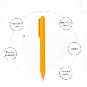 Plastic Gel Press Type Pen Colorful Black 0.5mm Custom Logo Stationary Press Gel Pen for Promotion <b>Gift</b> - Product Image 4