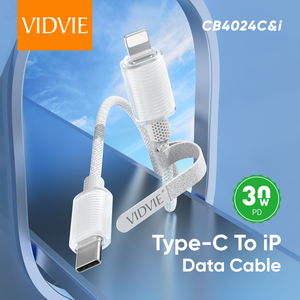 Câble <span class=keywords><strong>de</strong></span> charge rapide VIDVIE PD30W Type-C vers Lightning pour iPhone, câble <span class=keywords><strong>de</strong></span> données USB tressé <span class=keywords><strong>de</strong></span> 1,2 m pour iPhone/<span class=keywords><strong>iPad</strong></span>/Macbook - Product Image 2