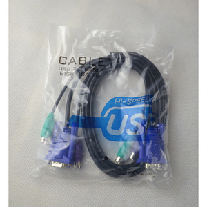 สายสวิตช์ KVM PS2 VGA ตัวผู้1.5ม. ตัวผู้ไปยังตัวผู้คอมพิวเตอร์2พอร์ต1พอร์ตความละเอียด1024x768 - Product Image 3