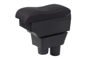 DAIAO DA-6753 France, boîte de console d'<span class=keywords><strong>accoudoir</strong></span> en cuir PU noir, double couche, avec chargeur USB coulissant, pour Renault <span class=keywords><strong>Duster</strong></span> ancienne - Product Image 5