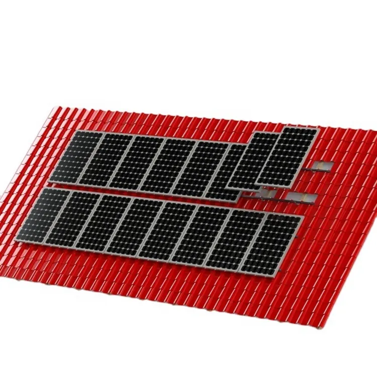 Bảng điều khiển năng lượng mặt trời mái ngói gắn hệ thống PV móc thép không gỉ năng lượng mặt trời gắn kết mái nhà năng lượng mặt trời gắn kết hệ thống
