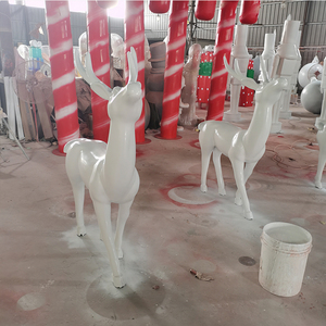 Grand renne géant en fibre <span class=keywords><strong>de</strong></span> verre <span class=keywords><strong>de</strong></span> qualité commerciale, décoration <span class=keywords><strong>de</strong></span> <span class=keywords><strong>Noël</strong></span> grandeur nature, pour extérieur, vente en gros d'usine, accessoire <span class=keywords><strong>de</strong></span> jardin - Product Image 2