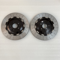 Jekit 380X32mm Paire de disques avant flottants en fer D60 Cloche centrale anodisée noire pour Audi TTRS 8S