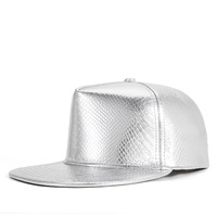 Topi Snapback Hip Hop Custom Terbaru, Model Fitted, Pinggiran Datar 6 Panel, Kulit PU Emas Bermotif Karakter, Dapat Disesuaikan, Umum
