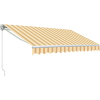 Tissu rayé Jaune Auvent Rétractable