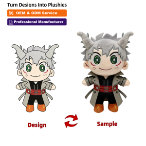 OEM personalizzato <span class=keywords><strong>personaggio</strong></span> Anime peluche Super morbido cotone PP con abiti rimovibili per feste di compleanno - Product Image 1
