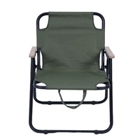 Chaise de camping pliable portable classique Kermit avec structure en bois massif pour bord de rivière, jardin, brunch, logo personnalisé, agent de vente au détail pour l'importation locale